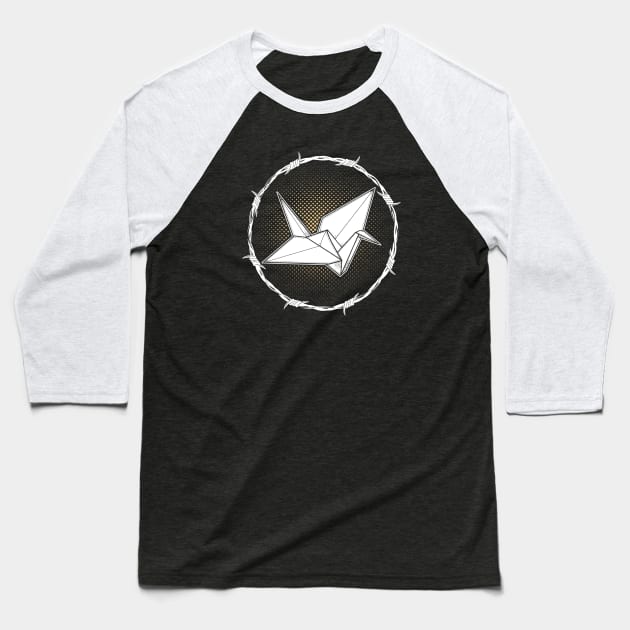 Break Me Out Escape Origami Bird Prison Baseball T-Shirt by savariya